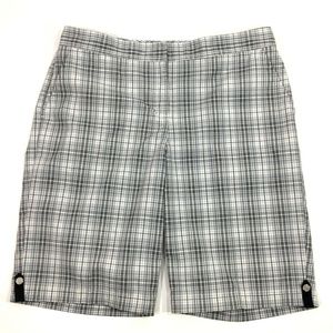 IZOD Cool FX PerformX golf shorts gray plaid (D243